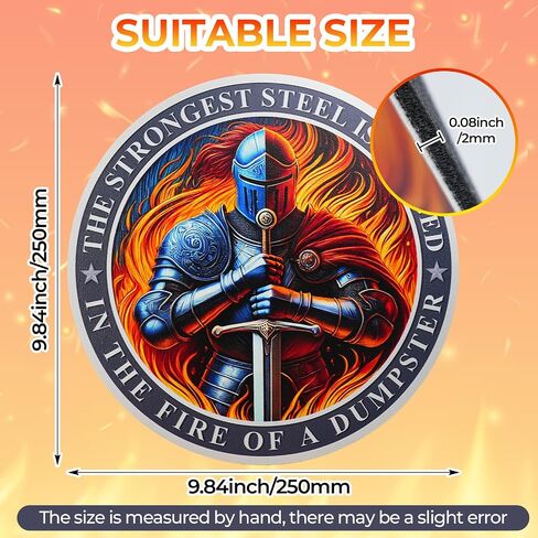CHURYUML Knight Dumpster Fire Mouse Pad 9.84 x 9.84 Inch - Inspirational Round Mousepad for Laptop Gaming Office Home Decor, Funny Dumpster Fire Desk Accessories Gifts for Coworkers Colleagues Friend in Saudi Arabia