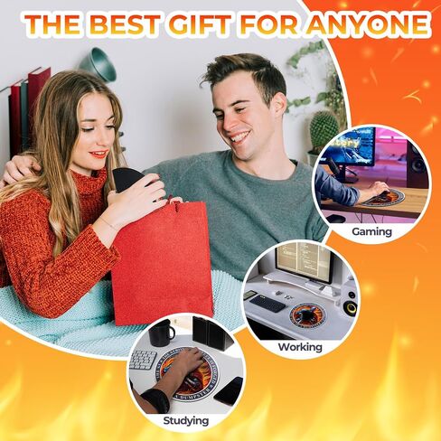 CHURYUML Knight Dumpster Fire Mouse Pad 9.84 x 9.84 Inch - Inspirational Round Mousepad for Laptop Gaming Office Home Decor, Funny Dumpster Fire Desk Accessories Gifts for Coworkers Colleagues Friend in Saudi Arabia