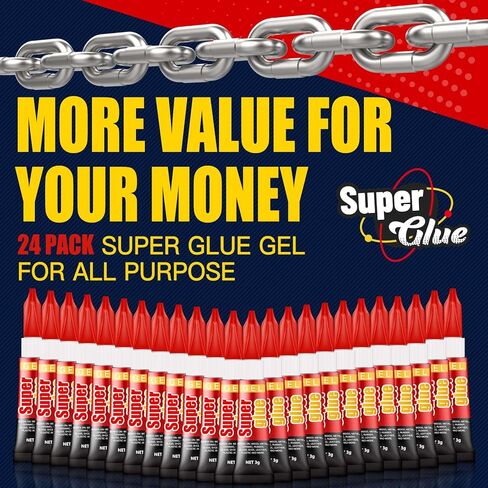 3 Gram (Pack of 48) Single use Super Glue Gel, Super Fast, Thick & Strong Adhesive Superglue, Cyanoacrylate Glue for Hard Plastics, DIY Craft, Ceramics, Frame, Leather, Metal Etc in Kuwait