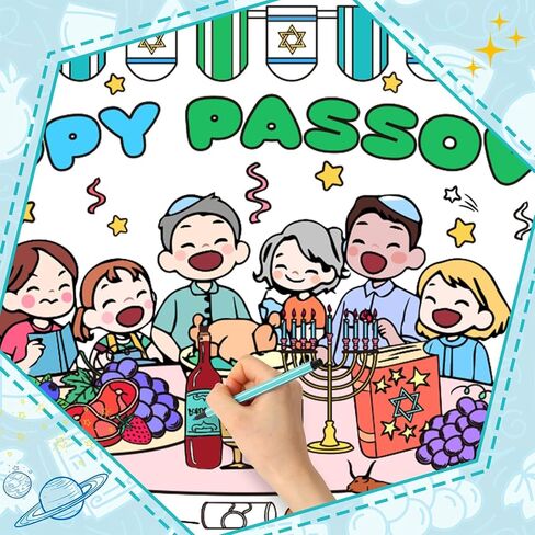 AUGSUN Easter Large Coloring Poster for Kids 72 x 30 Inch Happy Easter Coloring Tablecloth Giant with 18 Paint Pens for Crafts School Classroom Party Family Activities Gift Decorations in Kuwait