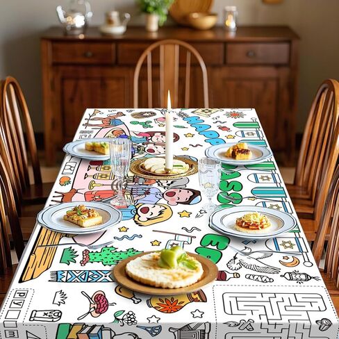 AUGSUN Easter Large Coloring Poster for Kids 72 x 30 Inch Happy Easter Coloring Tablecloth Giant with 18 Paint Pens for Crafts School Classroom Party Family Activities Gift Decorations in Kuwait