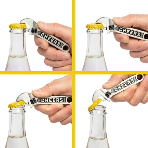Novelty Shark Bottle Cap Opener- Zinc Alloy Keychain for Beer and Soda Bottles | Cool Jaws-Inspired Professional Key chain for Men & Women-Silver in Saudi Arabia