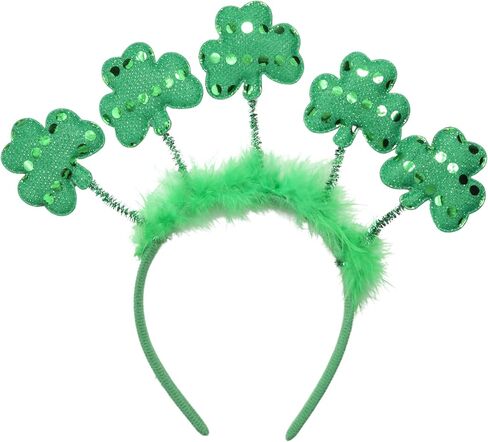 نيدزو شريط راس للحفلات التنكرية والحفلات ذات الطابع الخاص من كلوفر بوبر، لون اخضر لامع، مقاس واحد in Kuwait