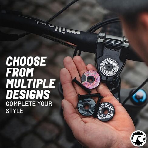 Riesel Design - Headset Stem Top Cap 1-1/8 for MTB Road Mountain Bike - Super Light Weight, UV Resistant, Print, 100% Carbon - Easy Installation - Made in Germany in Kuwait