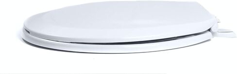Centoco Elongated Toilet Seat Soft Close, Closed Front with Telescoping Cover, Plastic, Made in the USA, 3850SC-001, White in Saudi Arabia