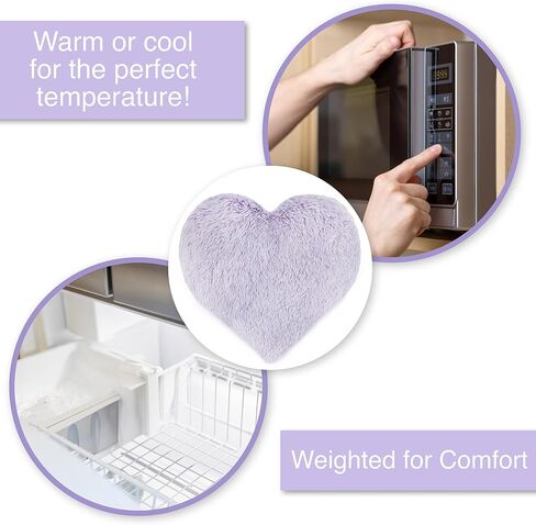 1i4 Group Cozy Microwavable Plush Heart – Heated & Coolable Comfort Plushie with Relaxing Lavender Scent - Lavender in Saudi Arabia