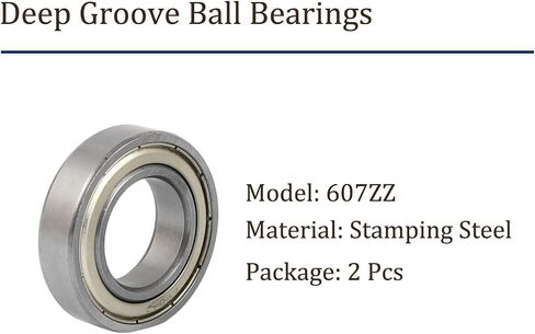 4pcs 605Z Deep Groove Ball Bearings - [5x14x5mm] Carbon Steel Balls for Motors Machine Tool Gearboxes Bearing Use, Double Shield in Kuwait