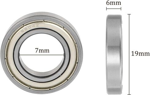 4pcs 605Z Deep Groove Ball Bearings - [5x14x5mm] Carbon Steel Balls for Motors Machine Tool Gearboxes Bearing Use, Double Shield in Kuwait