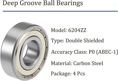 4pcs 605Z Deep Groove Ball Bearings - [5x14x5mm] Carbon Steel Balls for Motors Machine Tool Gearboxes Bearing Use, Double Shield in Kuwait