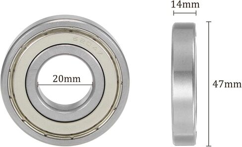 4pcs 605Z Deep Groove Ball Bearings - [5x14x5mm] Carbon Steel Balls for Motors Machine Tool Gearboxes Bearing Use, Double Shield in Kuwait