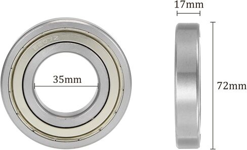 4pcs 605Z Deep Groove Ball Bearings - [5x14x5mm] Carbon Steel Balls for Motors Machine Tool Gearboxes Bearing Use, Double Shield in Kuwait
