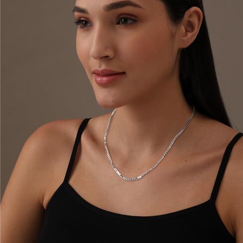 LeCalla Links 925 Sterling Silver Chain Necklace, 2 MM Box Chain Necklace for Men and Women 24 Inches in Kuwait