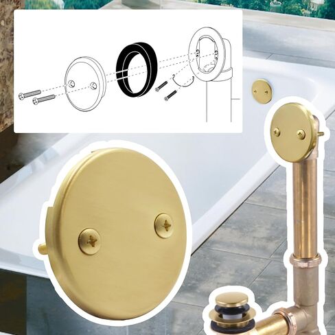 RP31556 Faucet Overflow Plate and Screws Replacement for Delta Compatible with RP293, RP391 and RP691 Bath Waste Assemblies,Silver in Kuwait