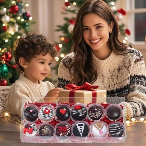 20Pcs 10x7x2Inches Clear Chocolate Covered Strawberries Boxes for 12 Bakery Boxes Cookies Boxes Cakesickle Boxes Macaron Boxes Donut Truffle Boxes for Christmas Valentine's Mother's Day in Kuwait