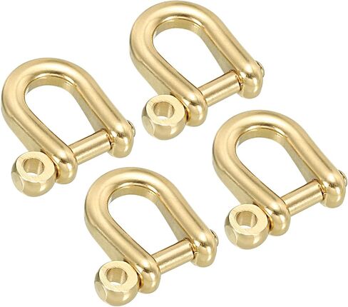 PATIKIL D-Ring Shackle, Brass U Type Fob Key Hook Small Bow Shackles DIY Leather Replacement in Saudi Arabia