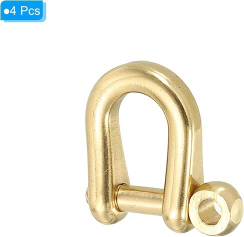 PATIKIL D-Ring Shackle, Brass U Type Fob Key Hook Small Bow Shackles DIY Leather Replacement in Saudi Arabia