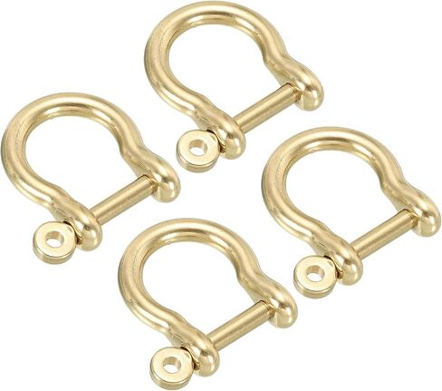PATIKIL D-Ring Shackle, Brass U Type Fob Key Hook Small Bow Shackles DIY Leather Replacement in Saudi Arabia