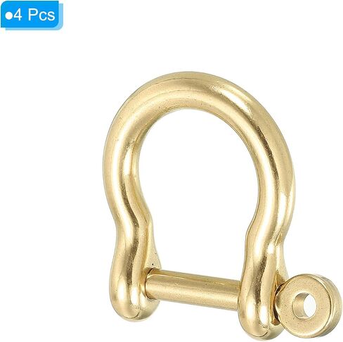 PATIKIL D-Ring Shackle, Brass U Type Fob Key Hook Small Bow Shackles DIY Leather Replacement in Saudi Arabia