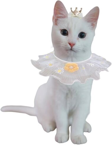 Dog Birthday Party Supplies Dogs and Cats Decoration Outfit Reusable Wedding Princess Costume Holiday Wear Crown Hat and Bib Bandana Scarf Set for Multi Sizes Pets(Pink) in Saudi Arabia