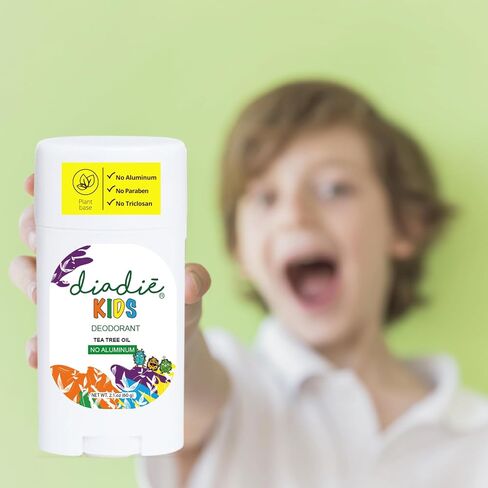 مزيل العرق الطبيعي للأطفال من ديادييه للأولاد والبنات، خالٍ من الألومنيوم، آمن، لاصق، 2.1 أونصة، عبوة واحدة in Kuwait