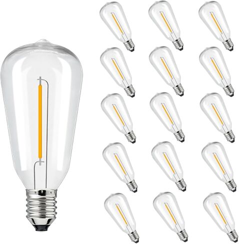 Candelabra LED Bulb,Antique 40WVintage LED Bulb,E12 Non Dimmable Glass Led Bulb 450 Lumens 2700K Warm White, Pack of 12 in Kuwait