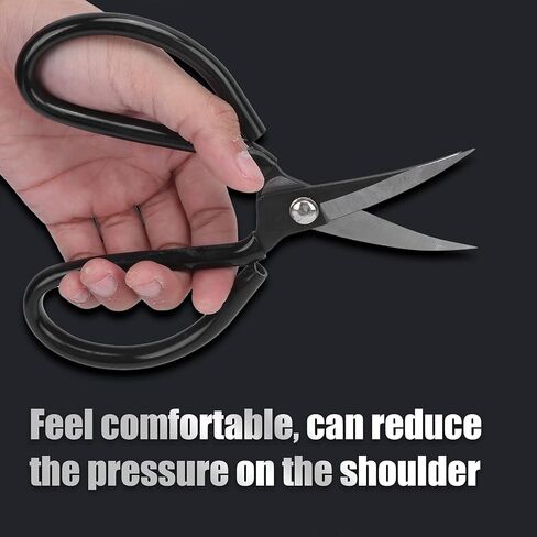 Sewing Scissors, Curved Tips Steel Shears Cutting Scissors with Ergonomic Handle for Fine Trimming Crafting Sewing Fabric Leather Cotton Cloth (2# 180mm) in Saudi Arabia