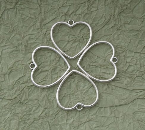 50 PCS Hollow Heart 2.5 × 2.5 سم معلقات إطار إطار مفتوحة خمر اللوازم الصغيرة اللطيفة للنساء للنساء المجوهرات التي تصنع راتنج راتنجات سوار قلادة زهرة مضغوطة in Kuwait