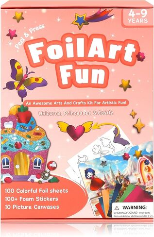 Graduation Gifts for Kid,Foil Art Kit for Kids,Art & Craft Activity No Mess Creative Art Toys for Ages 5-7,DIY Printing Arts and Crafts for Kids Ages 8-12,Birthday Graduation Gifts for Teen Girls,Pink in Kuwait