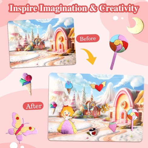 Graduation Gifts for Kid,Foil Art Kit for Kids,Art & Craft Activity No Mess Creative Art Toys for Ages 5-7,DIY Printing Arts and Crafts for Kids Ages 8-12,Birthday Graduation Gifts for Teen Girls,Pink in Kuwait