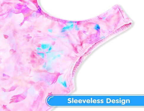 Gymnastics Leotards for Girls 8-9 Years Old Pink Purple Rhombus Sleeveless Biketards with Shorts in Saudi Arabia