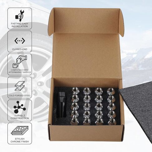 SINGARO 20PCS M12x1.5 Wheel Lug Nuts, Open End Wheel Nuts 40mm, Forged Locknut Racing Nuts, Aluminum Wheels Rims Lug Nuts (Gun-Black) in Saudi Arabia