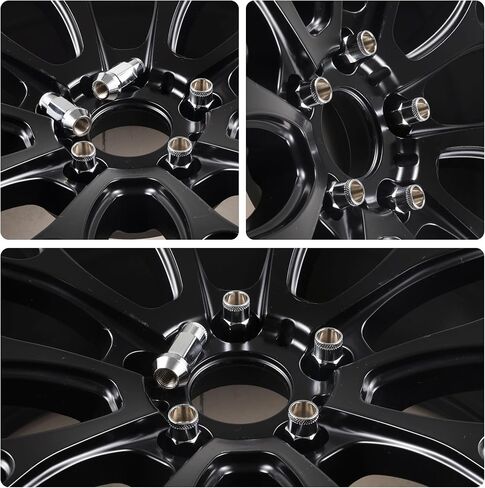 SINGARO 20PCS M12x1.5 Wheel Lug Nuts, Open End Wheel Nuts 40mm, Forged Locknut Racing Nuts, Aluminum Wheels Rims Lug Nuts (Gun-Black) in Saudi Arabia