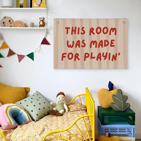 See The Good Wall Decor, Vintage See The Good Sign Linen Banner, Trendy Linen Banner Wall Hanging Banner Flag in Kuwait