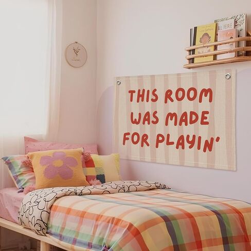 See The Good Wall Decor, Vintage See The Good Sign Linen Banner, Trendy Linen Banner Wall Hanging Banner Flag in Kuwait