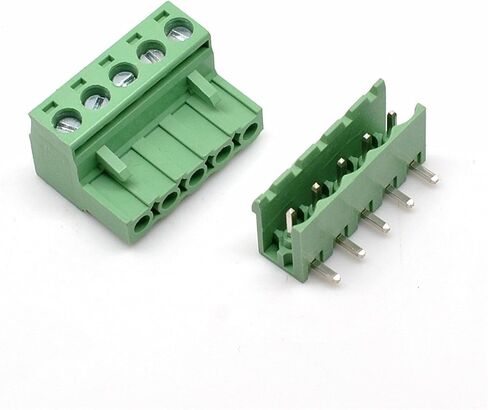 20 Sets 2-Pin 5.08mm Pitch Right Angle Male Female PCB Screw Terminal Block Kit in Saudi Arabia