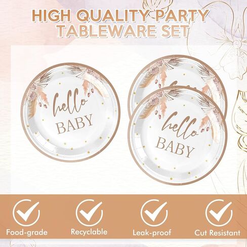 40PCS Wood Grain Party Supplies Wood Grain Paper Plates Napkins Rustic Wood Slice Tableware Set for Hunting Camping Western Barn Baby Shower Lumberjack Theme Birthday Party Decorations in Kuwait