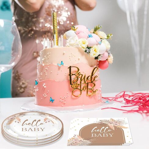 40PCS Wood Grain Party Supplies Wood Grain Paper Plates Napkins Rustic Wood Slice Tableware Set for Hunting Camping Western Barn Baby Shower Lumberjack Theme Birthday Party Decorations in Kuwait