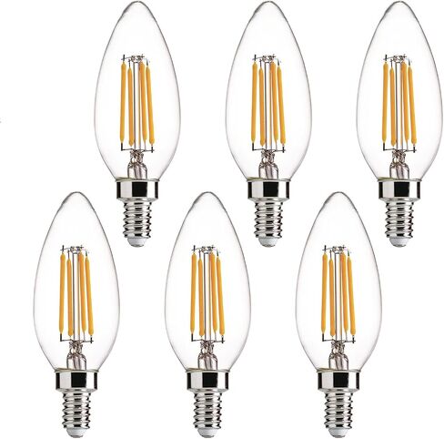 مصابيح LED LED Edison Dimmable المصابيح البيضاء الدافئة 2700 كيلو المصابيح الكهربائية ، E26 قاعدة توفير الطاقة المكافئة 60W وات المتوهجة ، على غرار الزجاج العتيقة للمنزل ، غرفة النوم. (2700K أبيض دافئ ، 4 عبوات) in Saudi Arabia