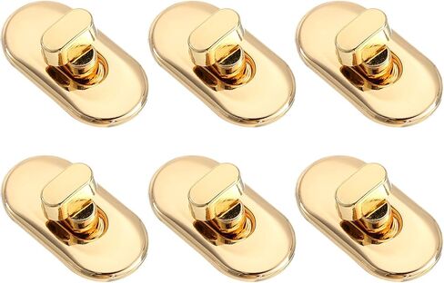 UXCELL 6PCs انعطف قفل القفل ، إغلاق محفظة سبائك تويست تويست قفل السحابات أكياس أكياس الأجهزة لجلد محفظة حقيبة يد ديي ، أسود in Saudi Arabia