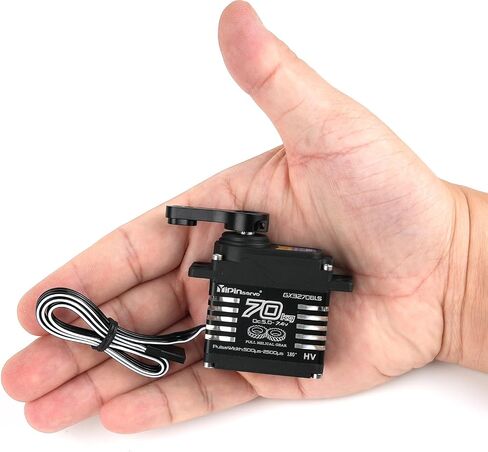 70KG High Torque,GX3270BLS Digital RC Servo, 180/270/360 Degree Metal Gear, IP68 Brushless Motor, Black (180 Degree) in Saudi Arabia