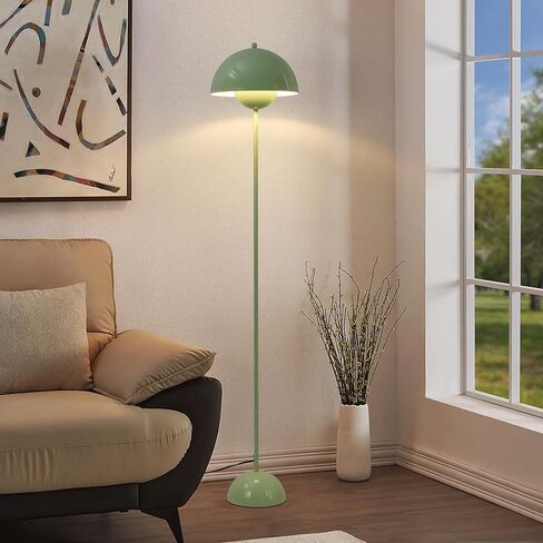 Modern Flowerpot Floor Lamp for Living Room, Industrial Tall Standing Lamp for Bedroom, Metal Shade Reflecting Light Reading Floor Lamp for Bedroom, Nursery Room, Corner(Green) in Saudi Arabia