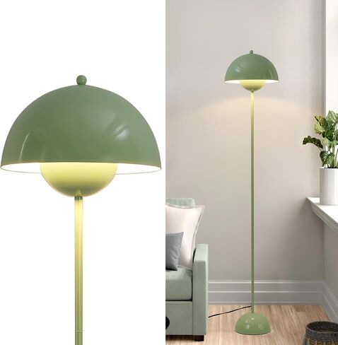 Modern Flowerpot Floor Lamp for Living Room, Industrial Tall Standing Lamp for Bedroom, Metal Shade Reflecting Light Reading Floor Lamp for Bedroom, Nursery Room, Corner(Green) in Saudi Arabia