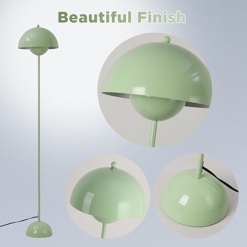 Modern Flowerpot Floor Lamp for Living Room, Industrial Tall Standing Lamp for Bedroom, Metal Shade Reflecting Light Reading Floor Lamp for Bedroom, Nursery Room, Corner(Green) in Saudi Arabia