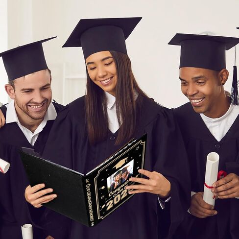 Pasimy Graduation Scrapbook Kit A4 Photo Photo ألبوم 60 صفحة قابلة للإزالة DIY Memory Scrap Book ألبوم صور مع الملصقات يحمل 4x6 5x7 8x10 صور لفئة الدراسات العليا من 2025 التخرج (2025) in Kuwait
