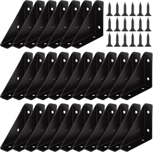 40 Pack Corner Braces for Wood, 38x54x19MM Brackets for Braces Corner Brace Brackets, Metal Corner Brackets Triangle Shelf Bracket for Bed, Table, Cabinet in Saudi Arabia