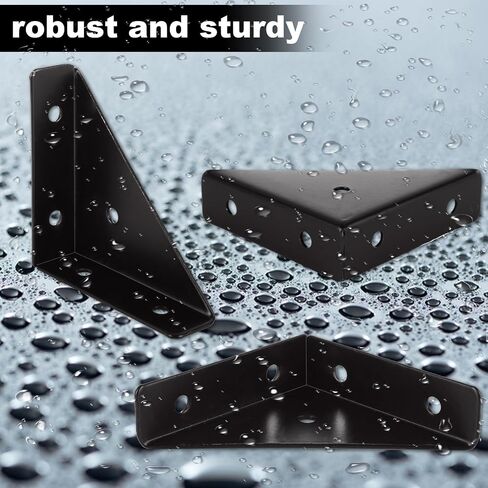 40 Pack Corner Braces for Wood, 38x54x19MM Brackets for Braces Corner Brace Brackets, Metal Corner Brackets Triangle Shelf Bracket for Bed, Table, Cabinet in Saudi Arabia