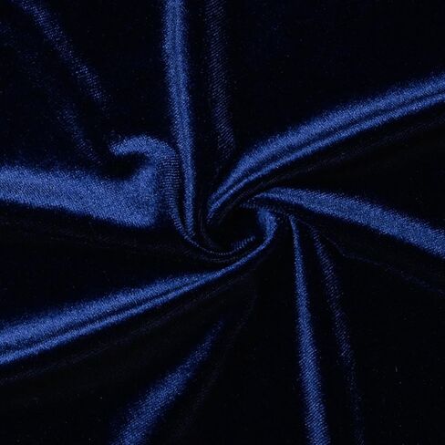 Pico Textiles 1 Yard - Navy Stretch Velvet Fabric - تباع بواسطة الفناء - مجموعة متنوعة من الألوان - مثالية لخياطة الملابس والفساتين والتنانير in Kuwait