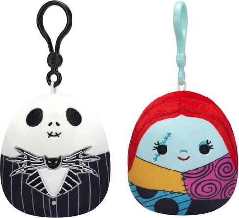 Squishmallows Original 3.5in Disney Jack Skellington and Sally Clip 2-Pack-Jazwares Plush الرسمية in Kuwait