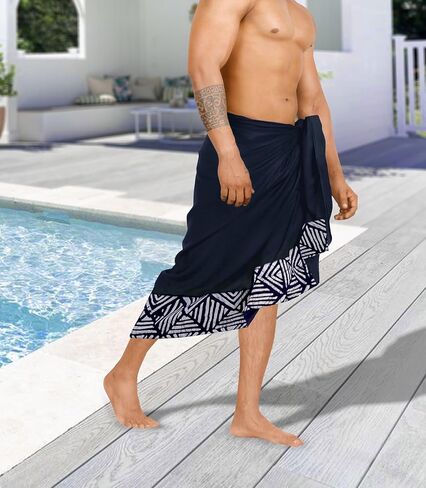 Happy Bay Men's Beachwear Pareo Wrap Summer Sarong in Kuwait