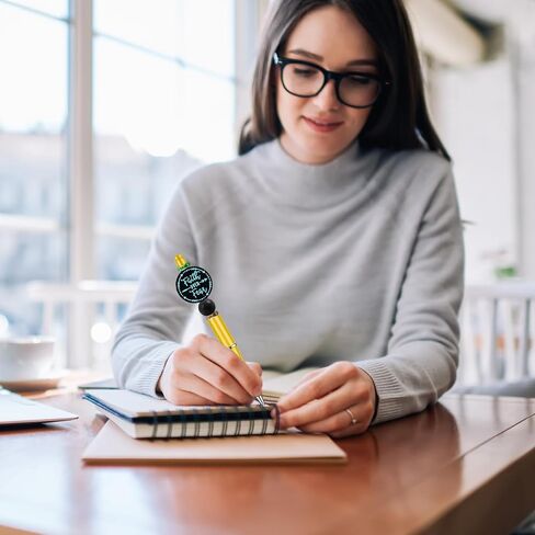 ylolul 16 set absion ablemablable pens beadable pen مع 16 حبة من السيليكون الملهمة ، 30 حبة فاصل ، 30 حبة خشبية لمدرسة Office Diy Supply Day Teacher in Kuwait
